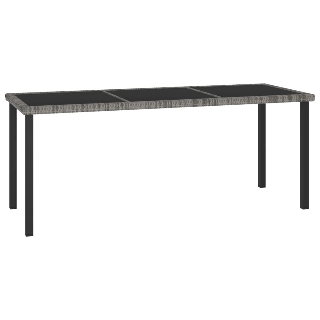 VidaXL 7-delige Tuinset poly rattan grijs