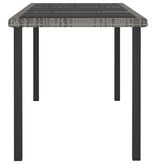 VidaXL 7-delige Tuinset poly rattan grijs