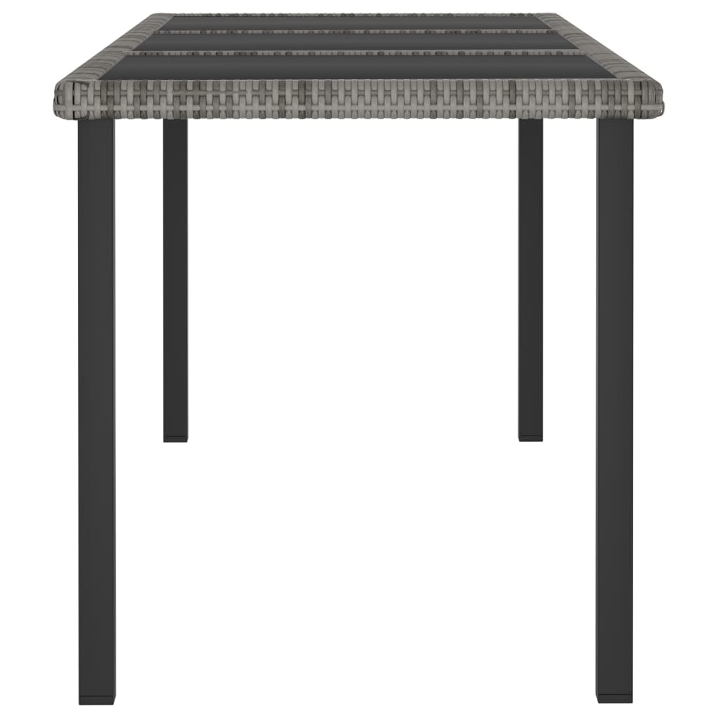 VidaXL 7-delige Tuinset poly rattan grijs