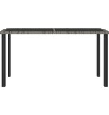 VidaXL 7-delige Tuinset poly rattan grijs