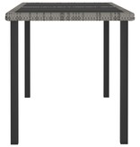 VidaXL 7-delige Tuinset poly rattan grijs