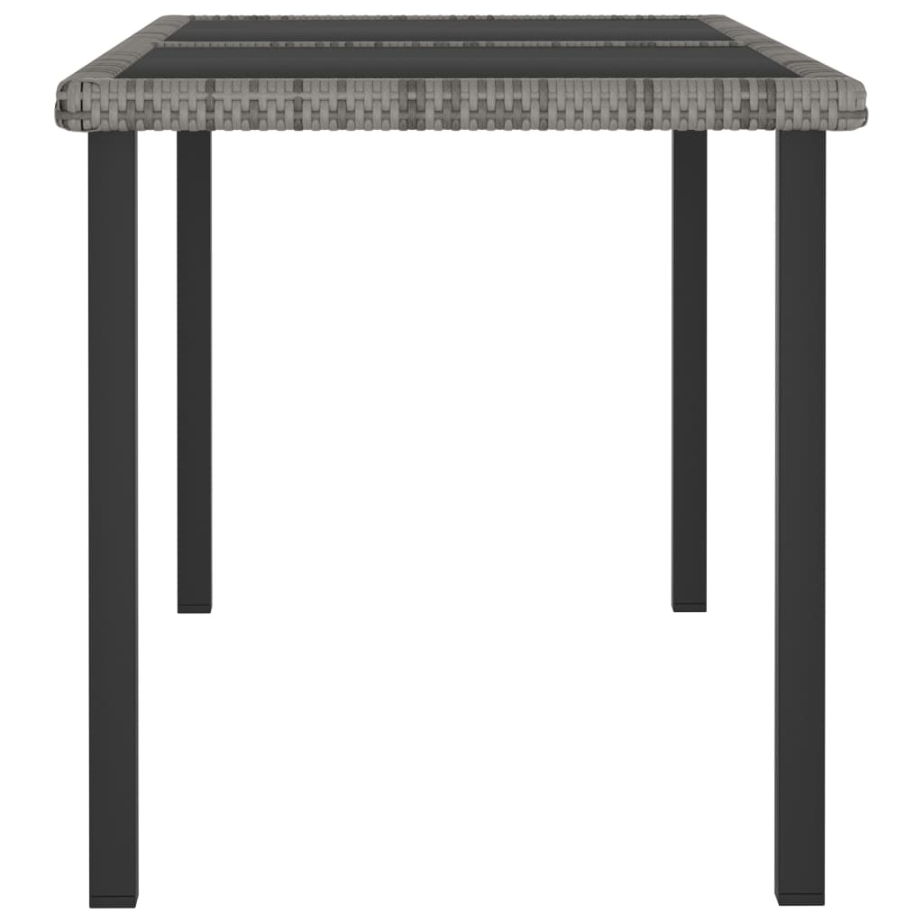 VidaXL 7-delige Tuinset poly rattan grijs