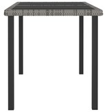 VidaXL 5-delige Tuinset poly rattan grijs