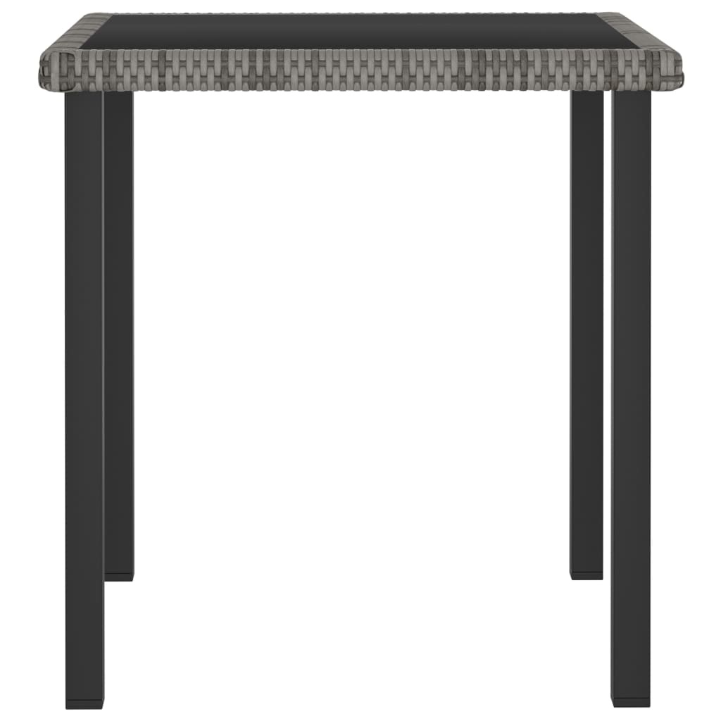VidaXL 5-delige Tuinset poly rattan grijs