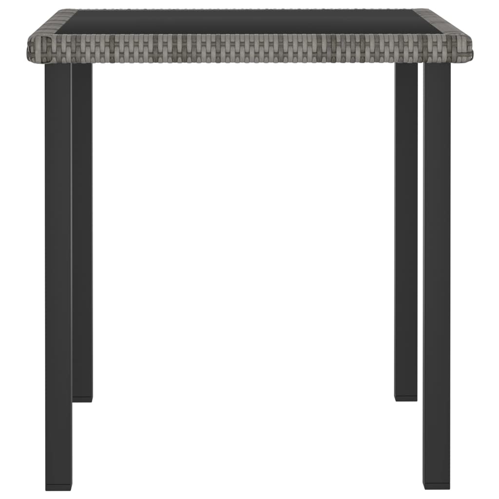 VidaXL 3-delige Tuinset poly rattan grijs