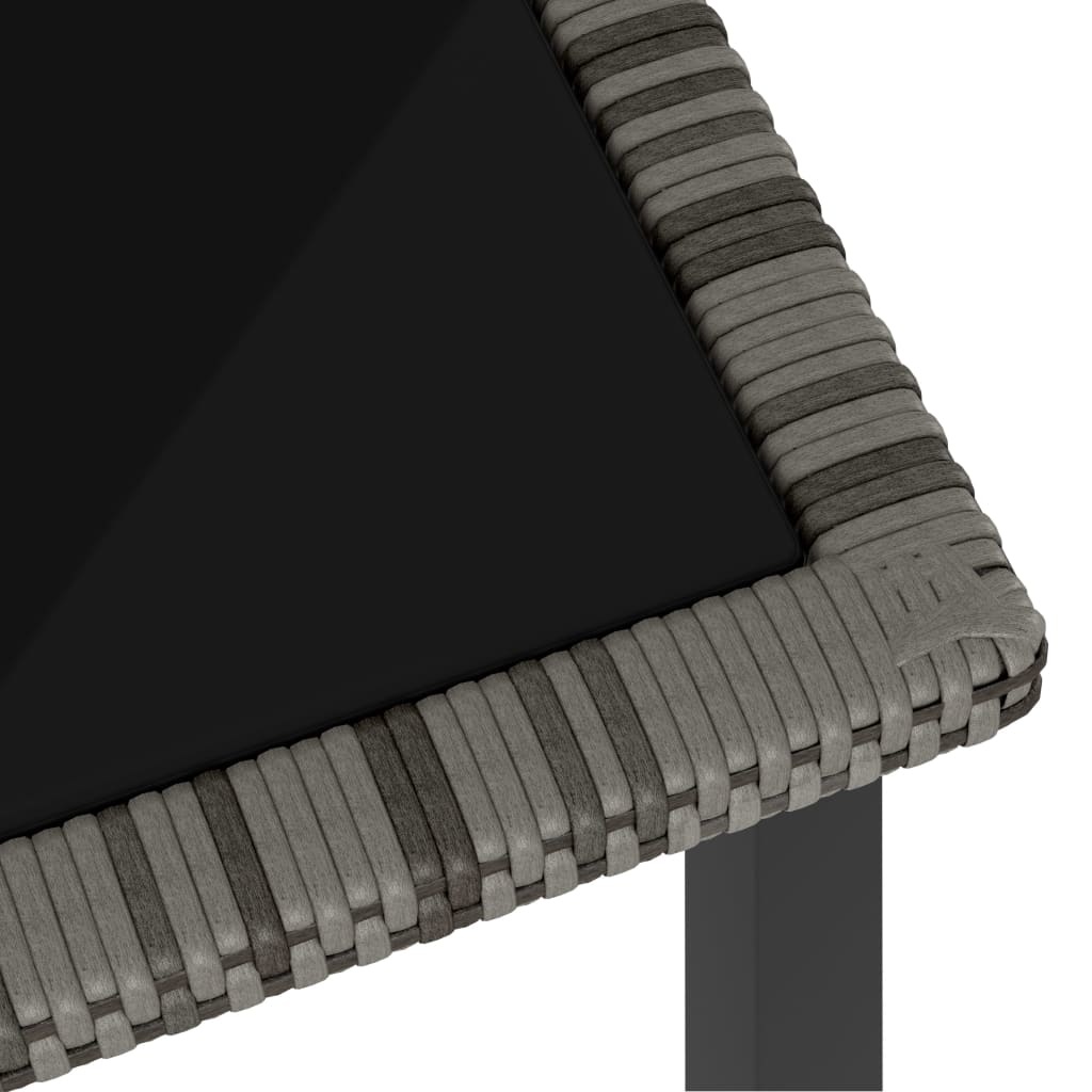 VidaXL 3-delige Tuinset poly rattan grijs