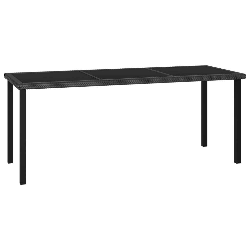 VidaXL 9-delige Tuinset poly rattan zwart