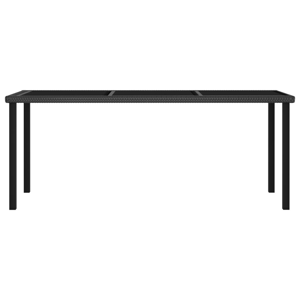 VidaXL 9-delige Tuinset poly rattan zwart
