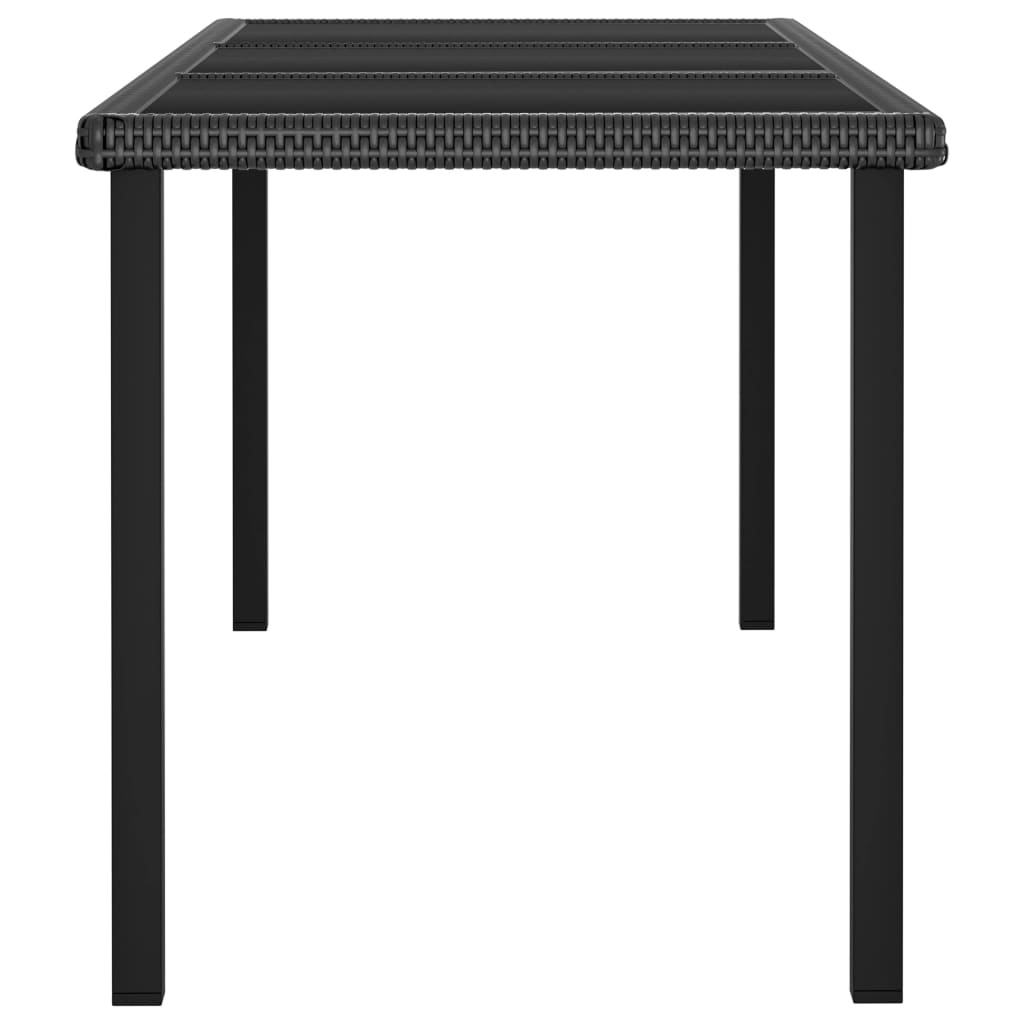 VidaXL 9-delige Tuinset poly rattan zwart
