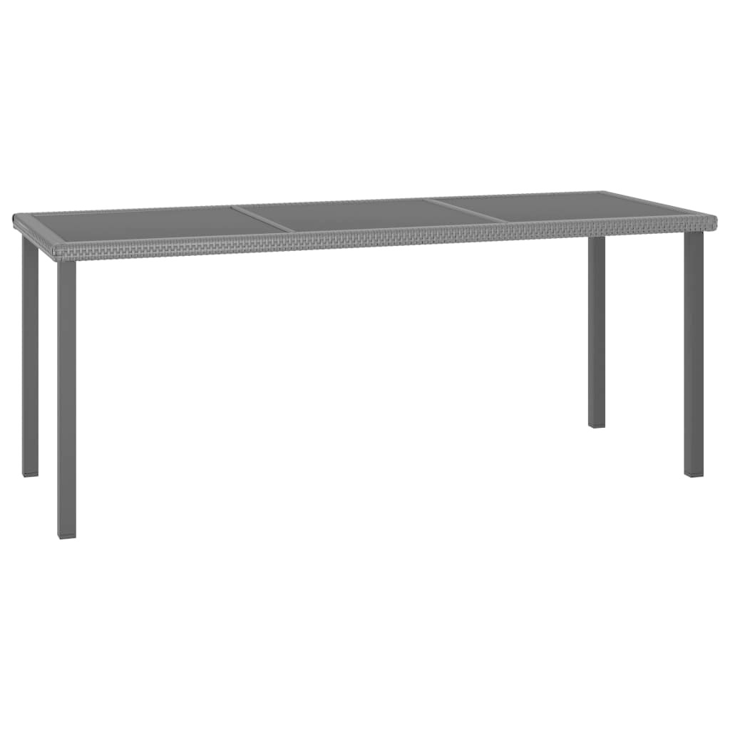 VidaXL 7-delige Tuinset poly rattan zwart