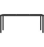 VidaXL 7-delige Tuinset poly rattan zwart