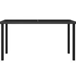 VidaXL 5-delige Tuinset poly rattan zwart