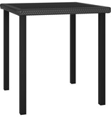 VidaXL 5-delige Tuinset poly rattan zwart
