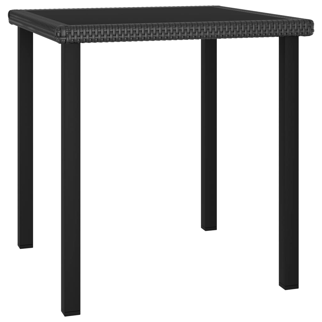 VidaXL 5-delige Tuinset poly rattan zwart