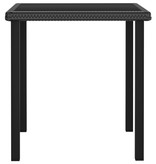 VidaXL 5-delige Tuinset poly rattan zwart