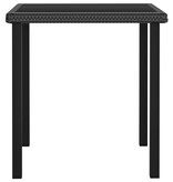 VidaXL 3-delige Tuinset poly rattan zwart