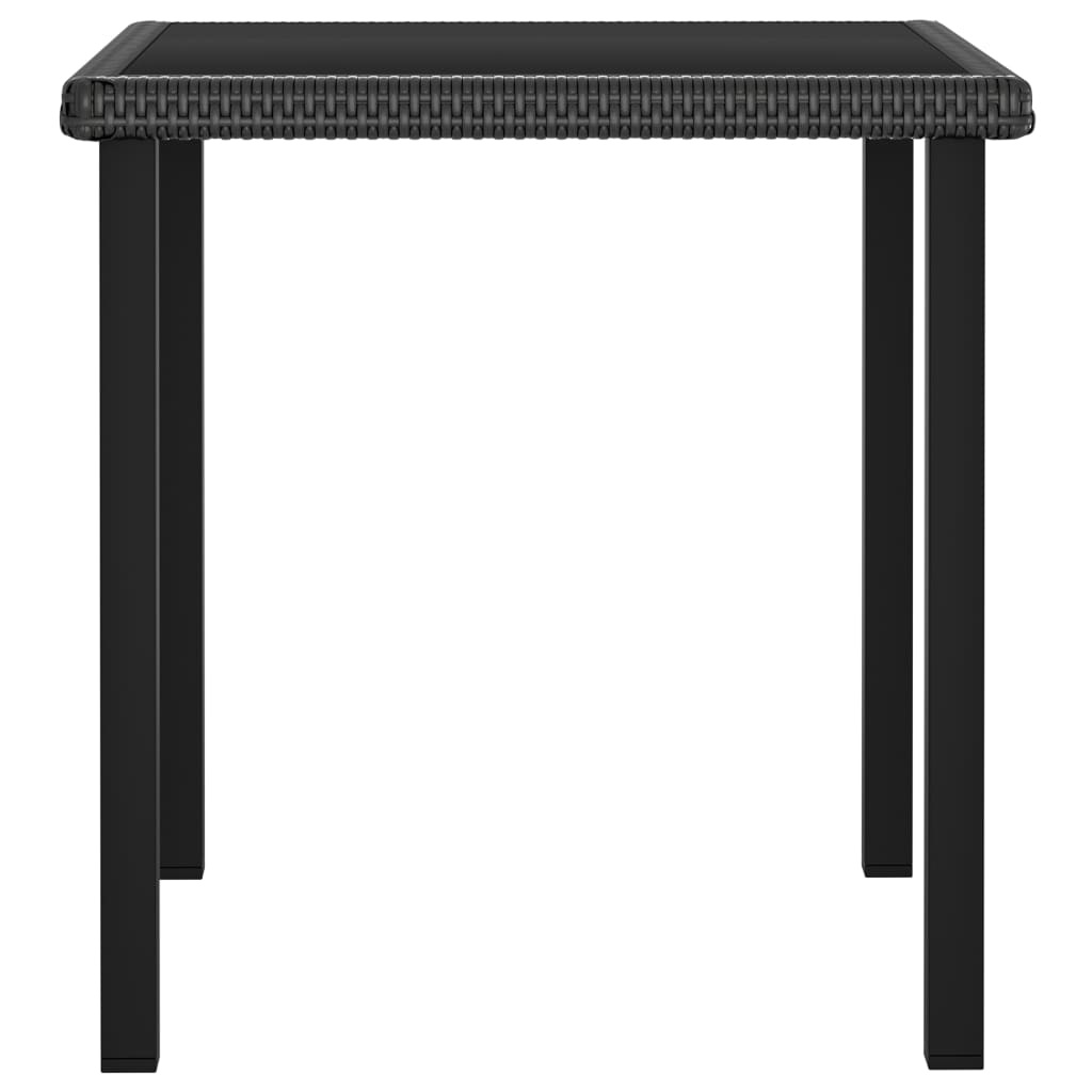 VidaXL 3-delige Tuinset poly rattan zwart