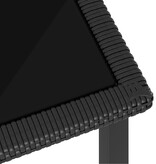 VidaXL 3-delige Tuinset poly rattan zwart