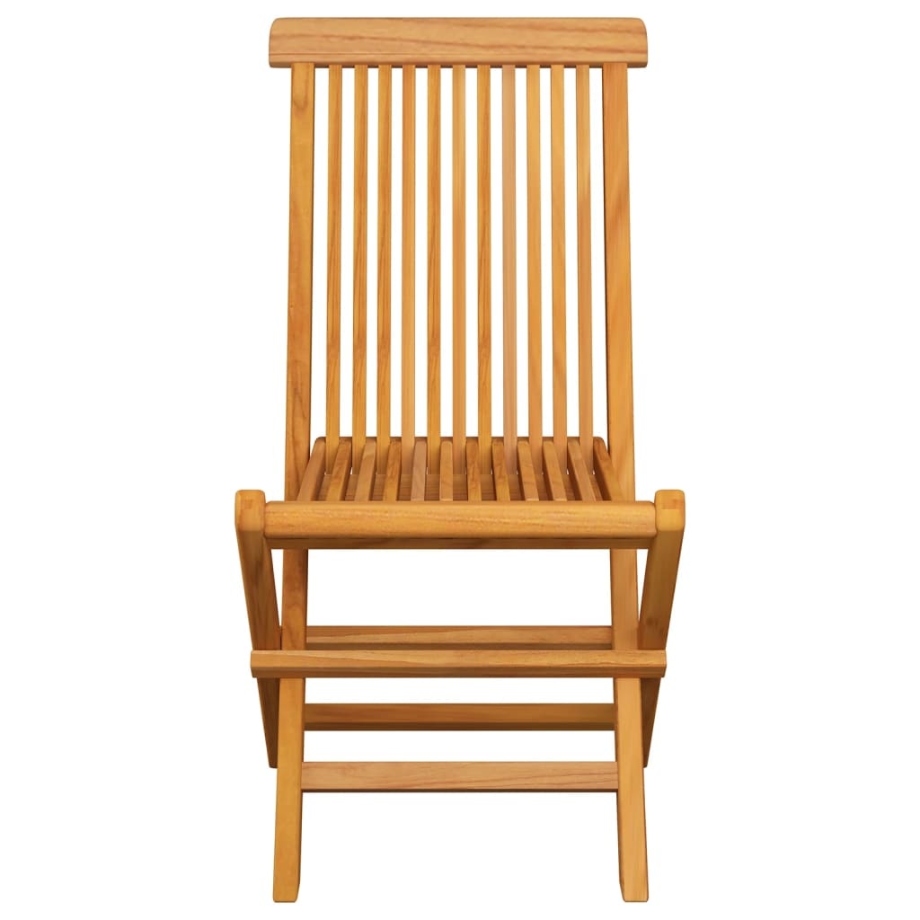 VidaXL Tuinstoelen met blauwe kussens 6 st massief teakhout