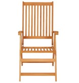 VidaXL Tuinstoelen 6 st met groene kussens massief teakhout