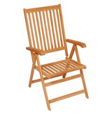 VidaXL Tuinstoelen 4 st met zwarte kussens massief teakhout