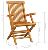 VidaXL Tuinstoelen inklapbaar 6 st massief teakhout