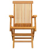 VidaXL Tuinstoelen inklapbaar 4 st massief teakhout