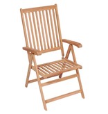 VidaXL Tuinstoelen verstelbaar 6 st massief teakhout