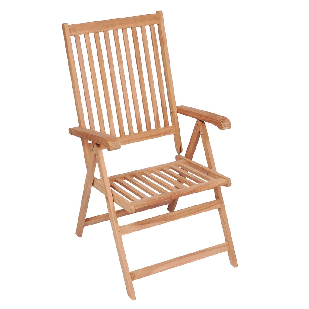 VidaXL Tuinstoelen verstelbaar 4 st massief teakhout