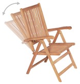 VidaXL Tuinstoelen verstelbaar 4 st massief teakhout