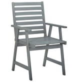 VidaXL Tuinstoelen 6 st massief acaciahout grijs