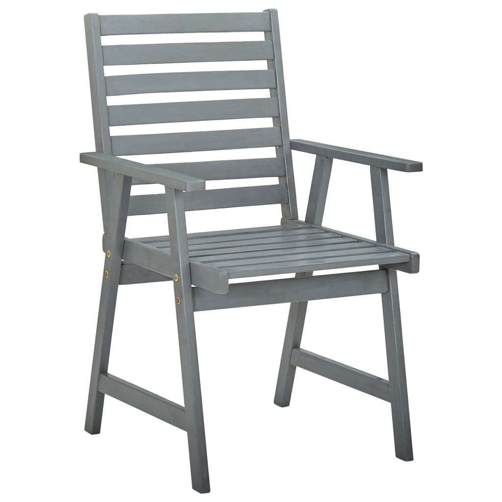 VidaXL Tuinstoelen 6 st massief acaciahout grijs