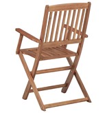 VidaXL Tuinstoelen inklapbaar 6 st massief acaciahout