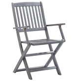 VidaXL Tuinstoelen inklapbaar 6 st massief acaciahout