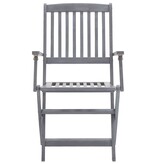 VidaXL Tuinstoelen inklapbaar 6 st massief acaciahout