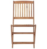 VidaXL Tuinstoelen 6 st inklapbaar met kussens massief acaciahout