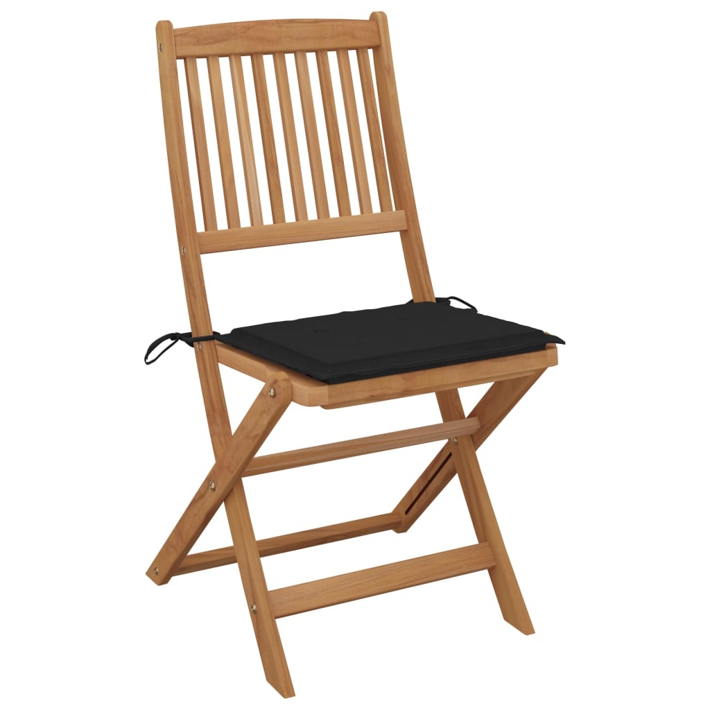 VidaXL Tuinstoelen inklapbaar 6 st met kussens massief acaciahout