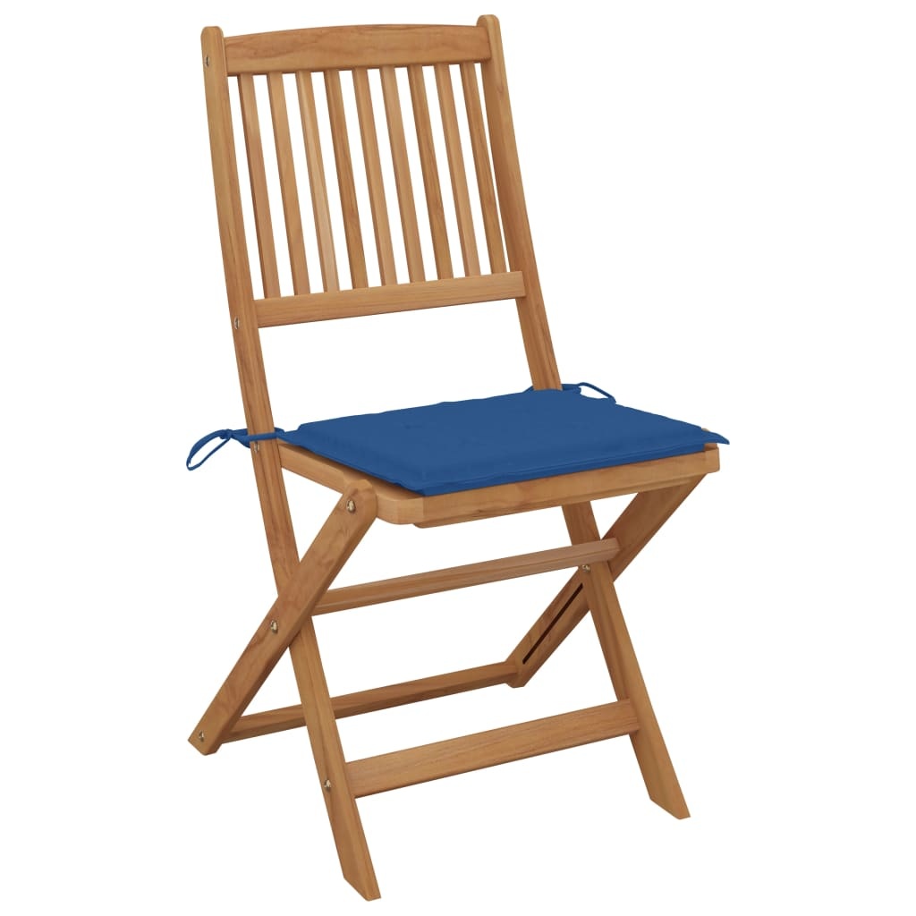 VidaXL Tuinstoelen inklapbaar 6 st met kussens massief acaciahout