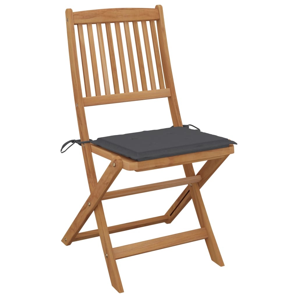 VidaXL Tuinstoelen inklapbaar 6 st met kussens massief acaciahout