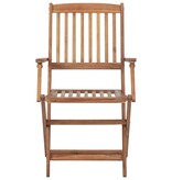 VidaXL Tuinstoelen 6 st inklapbaar met kussens massief acaciahout
