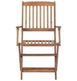 VidaXL Tuinstoelen inklapbaar 6 st met kussens massief acaciahout
