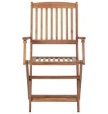 VidaXL Tuinstoelen inklapbaar 6 st met kussens massief acaciahout