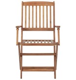 VidaXL Tuinstoelen inklapbaar 6 st met kussens massief acaciahout