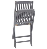 VidaXL Tuinstoelen 6 st inklapbaar met kussens massief acaciahout