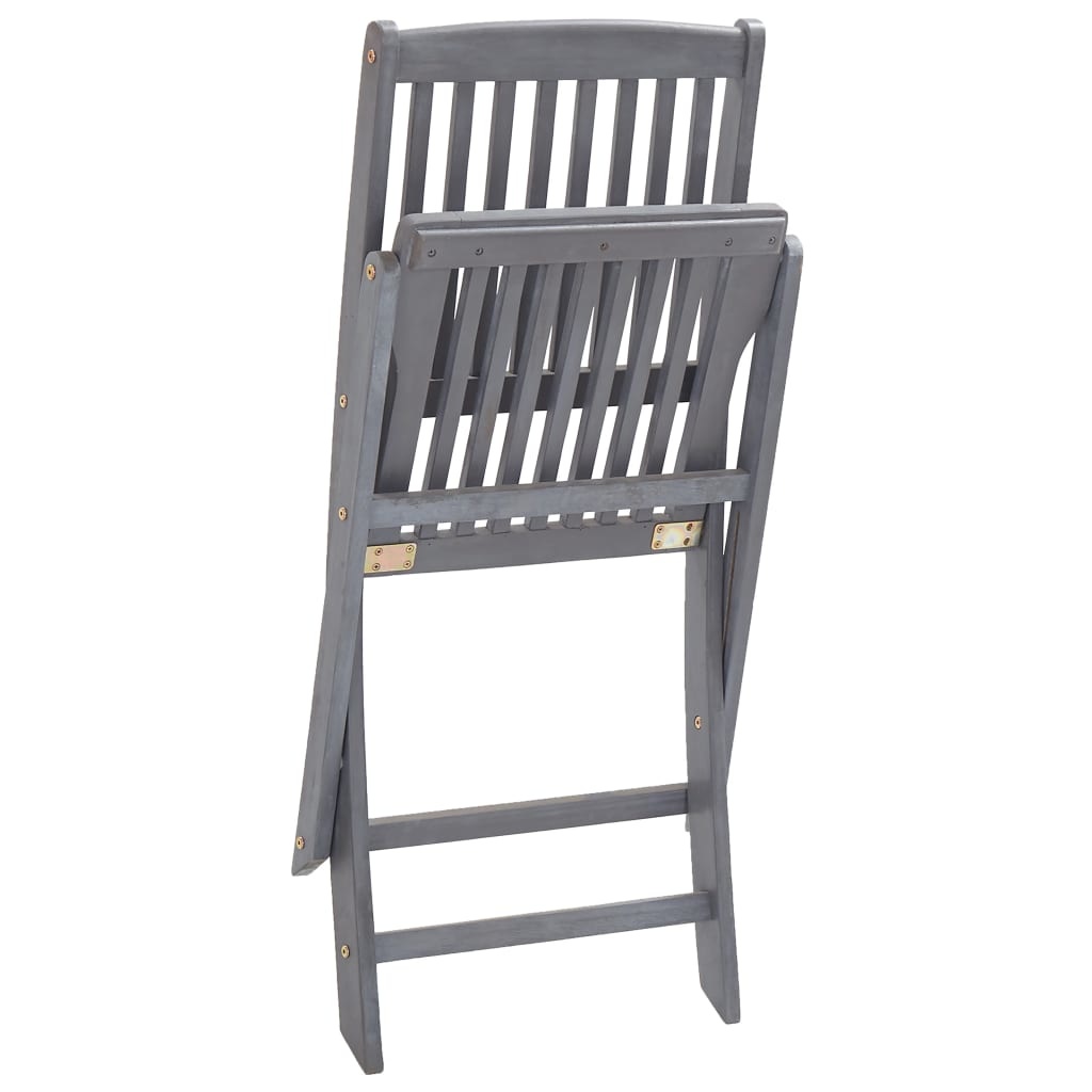 VidaXL Tuinstoelen 6 st inklapbaar met kussens massief acaciahout