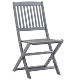 VidaXL Tuinstoelen inklapbaar 6 st met kussens massief acaciahout