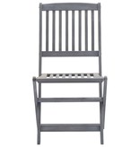 VidaXL Tuinstoelen inklapbaar 6 st met kussens massief acaciahout