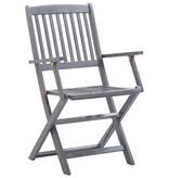 VidaXL Tuinstoelen inklapbaar 6 st met kussens massief acaciahout