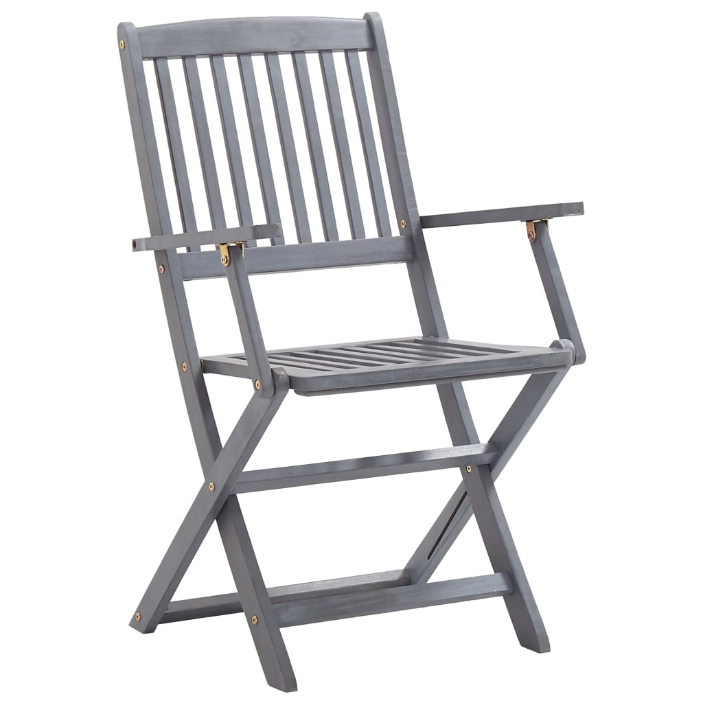 VidaXL Tuinstoelen inklapbaar 6 st met kussens massief acaciahout