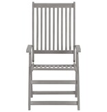 VidaXL Tuinstoelen verstelbaar 4 st met kussens massief acaciahout